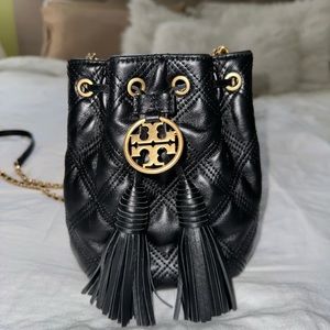 Authentic Tory Burch FLEMING SOFT MINI BUCKET BAG